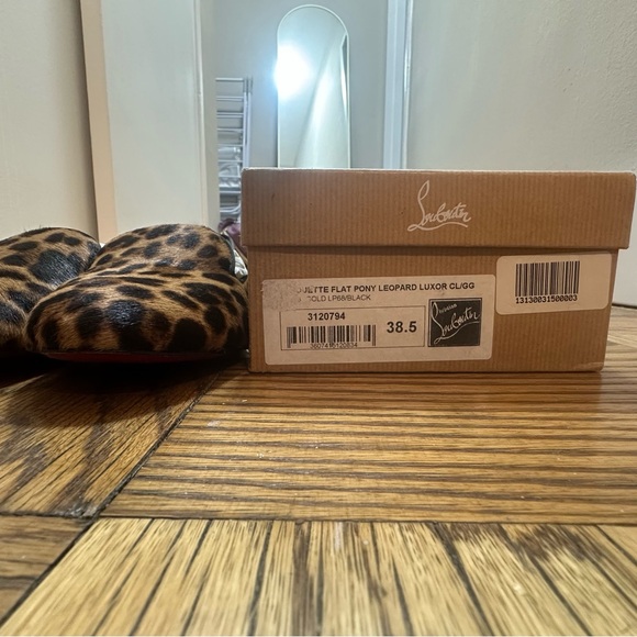 Christian Louboutin Flat Pony Leopard Luxor Shoes, 38.5 - Picture 4 of 5